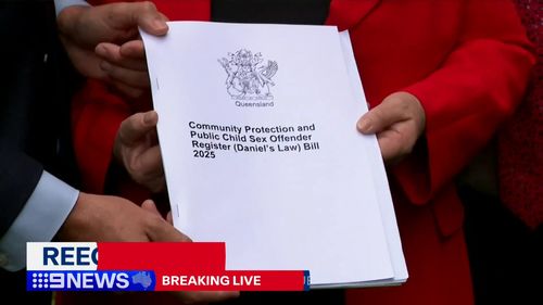 Daniel's Law will give Queensland parents access to a list of convicted paedophiles.