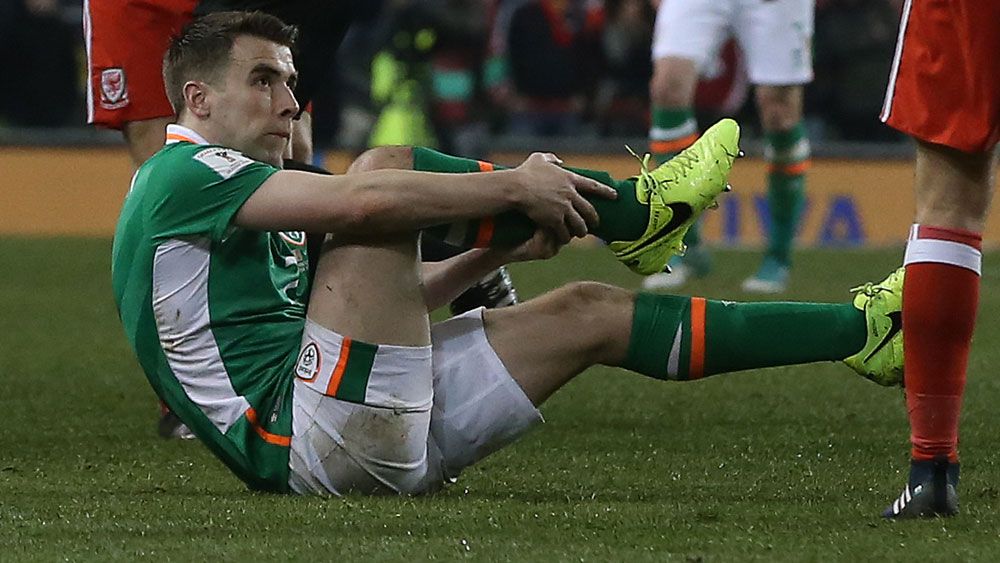 Ireland footballer Seamus Coleman suffers horrific broken leg in World Cup qualifier against Wales