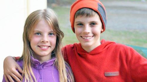 Patrick Suiter, pictured with his twin sister, became aggressive and anxious while taking Singulair, his mother says