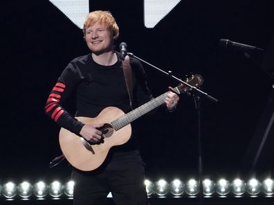 Ed Sheeran performs at Z100's iHeartRadio Jingle Ball on Friday, Dec. 10, 2021, in New York. 