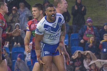 Josh Addo-Carr came straight from the field after suffering a hamstring injury against the Knights.