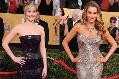The 20th annual Screen Actors Guild Awards brought out the big names in Hollywood on Saturday night at The Shrine auditorium in Los Angeles.<br/><br/>Check out all the red carpet looks - TheFIX picks Jennifer Lawrence and Sofia Vergara as best dressed!
