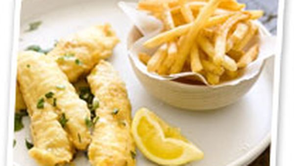 Flathead fillets with tempura butter