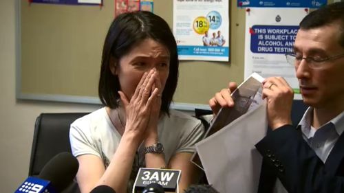 Cindy and David Ong during a police press conference this afternoon. (9NEWS)