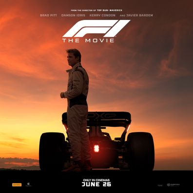 F1 The Movie poster starring Brad Pitt 