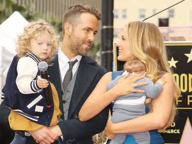 Blake Lively, Ryan Reynolds, daughters, James, Inez, Hollywood Walk of Fame