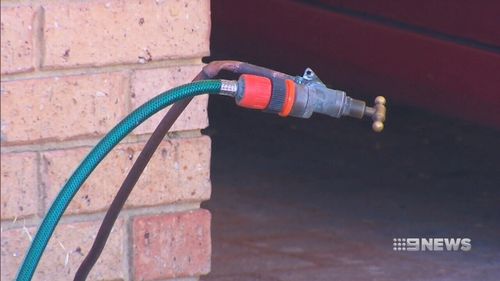 The 11-year-old was trying to turn off the tap in her backyard. (9NEWS)