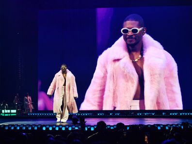Usher performs during his 'Past Present Future' tour at The O2 Arena on May 06, 2025 in London, England. (Photo by Jim Dyson/Getty Images)