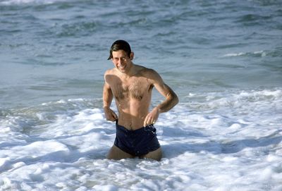Charles swims at Bondi Beach, 1981