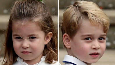 Prince Charlotte and Prince George at a wedding