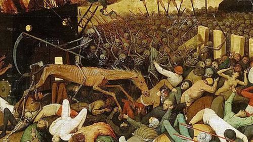 Pieter Bruegel the Elder's The Triumph of Death depicted the mass deaths caused by the bubonic plague.