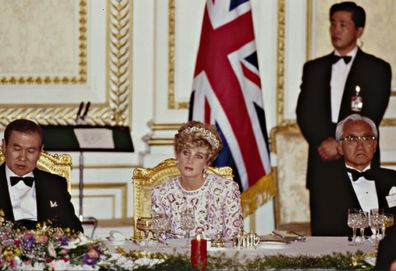 Diana at a state dinner