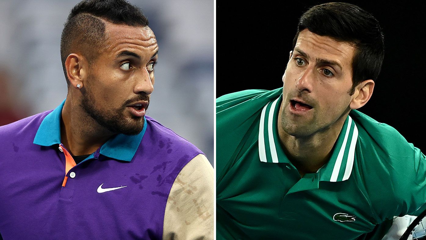 Kyrgios and Djokovic have had some terse words for eachother this summer. (Getty)