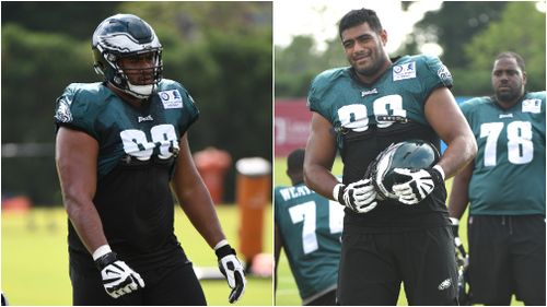 Mailata caught the eye of scouts after completing a 40 yard dash in 5.12 seconds. Pictures: Getty Images