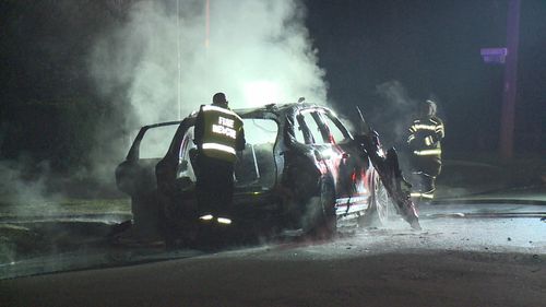 Police are investigating if this Porsche Cayenne was the getaway car.