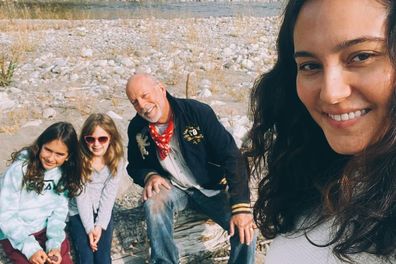 Emma Heming and Bruce Willis with their children
