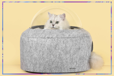 9PR: Michu Space Capsule Cat Bed, Grey