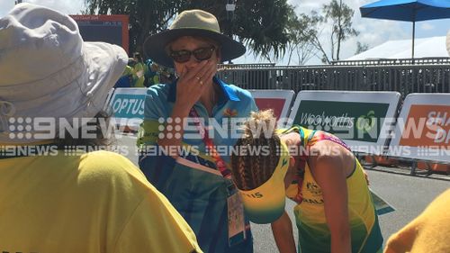 Judge Zoe Eastwood-Bryson reacts after disqualifying friend Claire Tallent. (9NEWS)