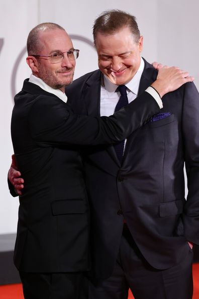 Director Darren Aronofsky and Brendan Fraser attend "The Whale" & "Filming Italy Best Movie Achievement Award". 2022 Venice Film Festival.