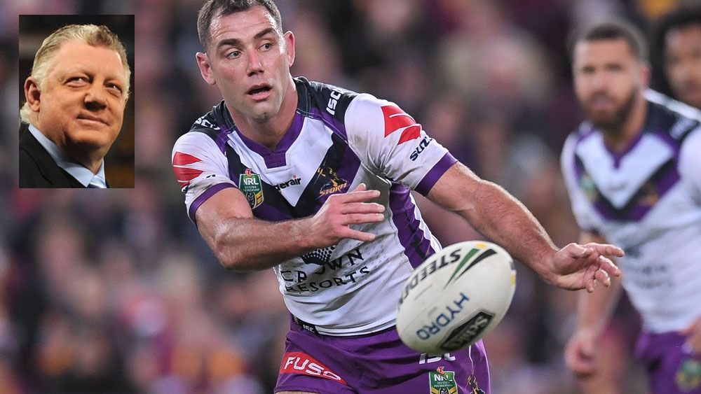 Phil Gould (inset) knows Cameron Smith and Melbourne Storm will be hard to beat. (AAP)