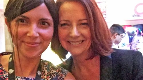 Natalia with former prime minister Julia Gillard during her time working at the Australian consulate in New York.