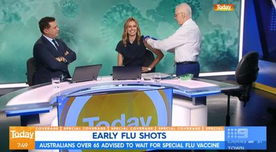 Today's Allison Langdon gets the flu shot on air