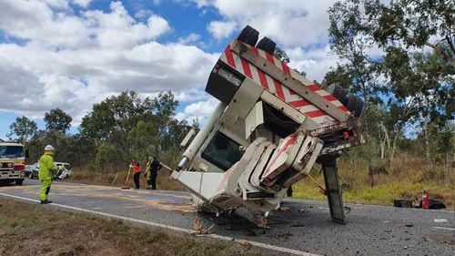 Two injured in Mareeba crane rollover