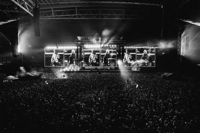Oasis first reunion concert in Cardiff, Liam Gallagher and Noel Gallagher
