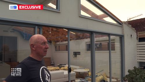 Roof from Dee Why resident's home ripped away during freak storm.