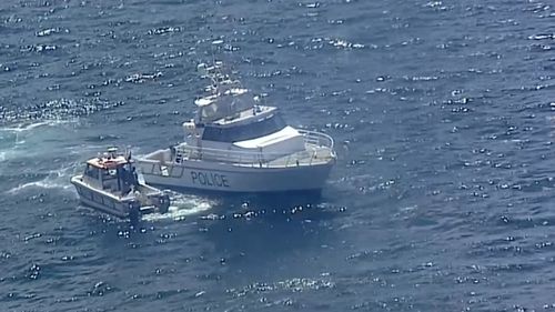 Several boats attended the search off Little Marley Beach, approximately 6km south of Bundeena.