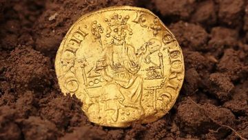A British metal detectorist has thanked his kids after their encouragement helped him find one of England&#x27;s first gold coins, which sold for $1.2 million.