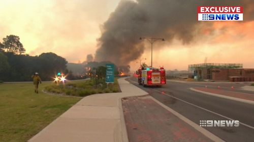 Smoke billows from the fire. Picture: 9NEWS