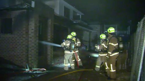 The fire destroyed the inside of the apartment. (9NEWS)