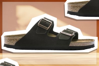 9PR: Birkenstock Arizona Suede Leather Regular Fit Sandals