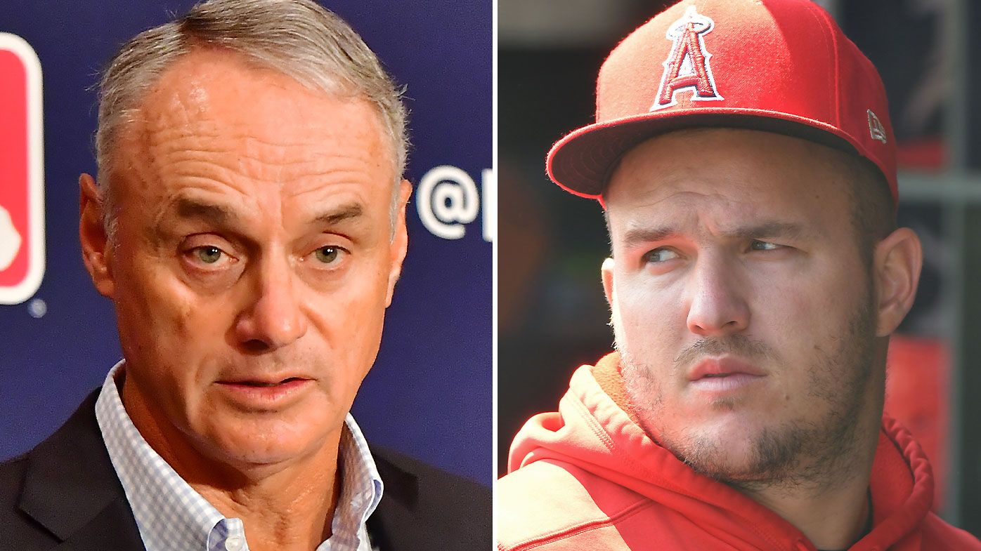 Rob Manfred and Mike Trout
