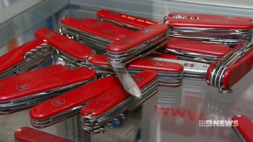 More than 160 swiss army knives are up for auction. 