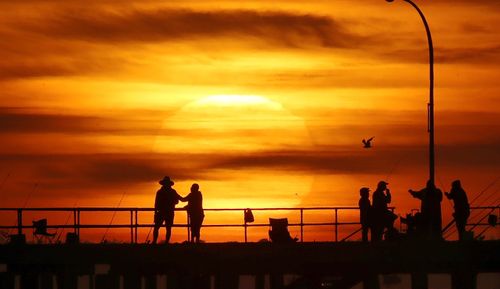 Melbourne's sunset last night, ahead of another steamy day.