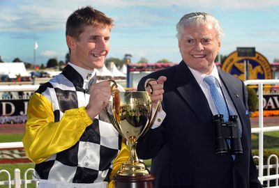 Bart with Brad Rawiller after winning the 2009 Caulfield. Cup