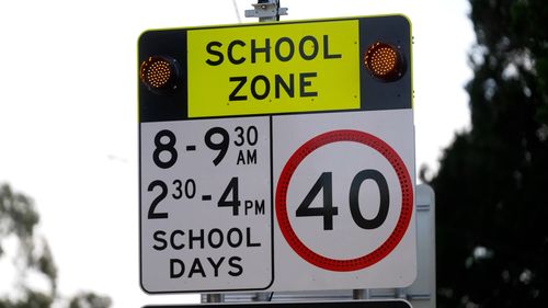 School zone sign in NSW