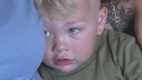 Two-year-old Abel was trapped in a storeroom at childcare last Friday.