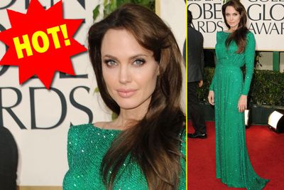 All Hail the queen! Angelina always wears granny-ish draping gown, but screw it - she looks perfect.