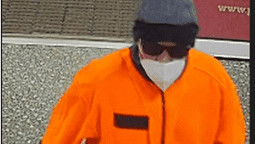 A man is sought after a servo robbery at Wodonga, Victoria.