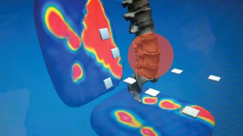 The interactive 3D visualisation created by data from the smart chair. (Supplied, Dr Stephen Wang)