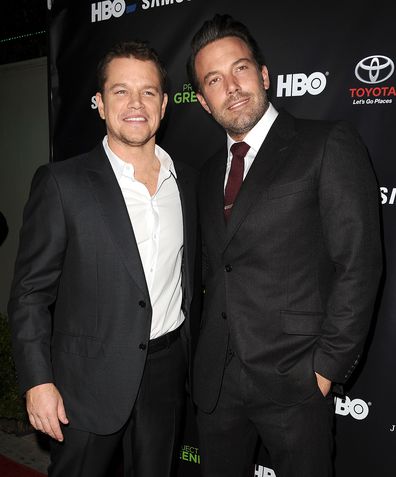 Matt Damon and Ben Affleck attend the "Project Greenlight" event at Boulevard3 on November 7, 2014 in Hollywood, California.