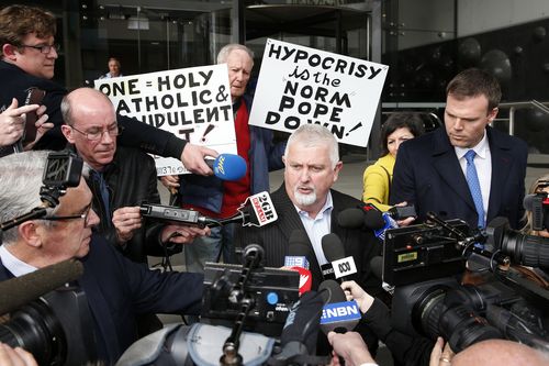 Peter Gogarty, one of the victims of the pedophile priest at the centre of the concealment case, said Wilson has been let off "a little bit too lightly". Picture: AAP