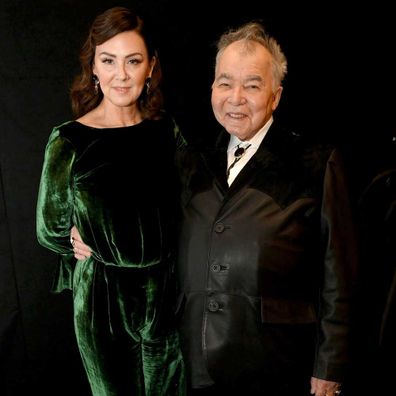 John Prine and his wife Fiona Whelan at the 62nd Annual Grammy Awards.
