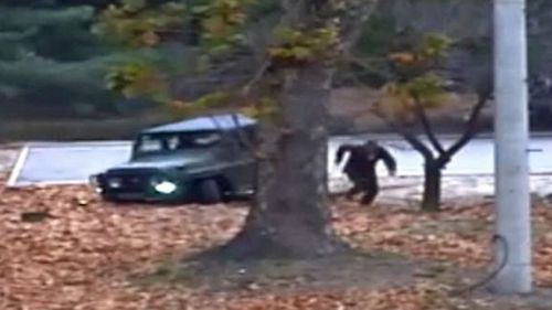 A North Korean defector is shot by soldiers as he attempts to cross the border into South Korea.