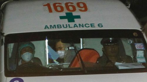 Four boys are in hospital after being freed from a flooded Thai cave. Picture: AAP