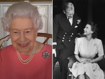 Queen's tribute to Philip in vaccination video call, February 2021