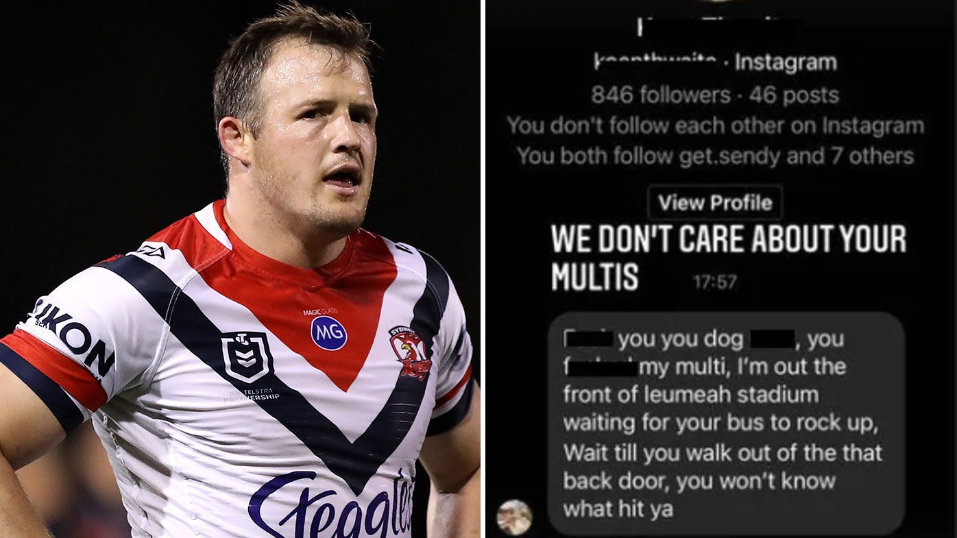Roosters star Josh Morris calls out sickening betting-related social media threat